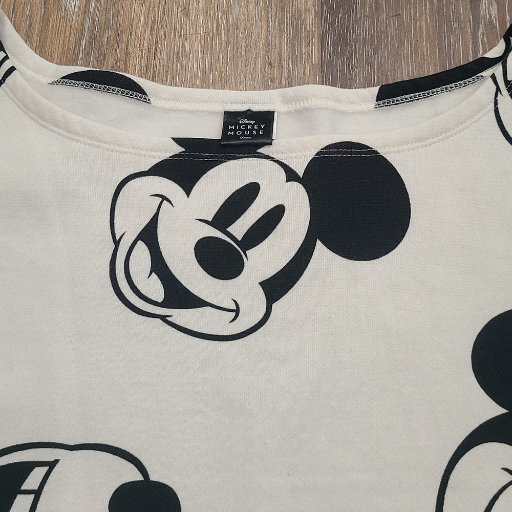 Disney Mickey Mouse Wide Neck Sweatshirt Size XS - Picture 2 of 5